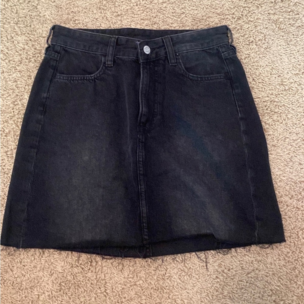 Black jean skirt